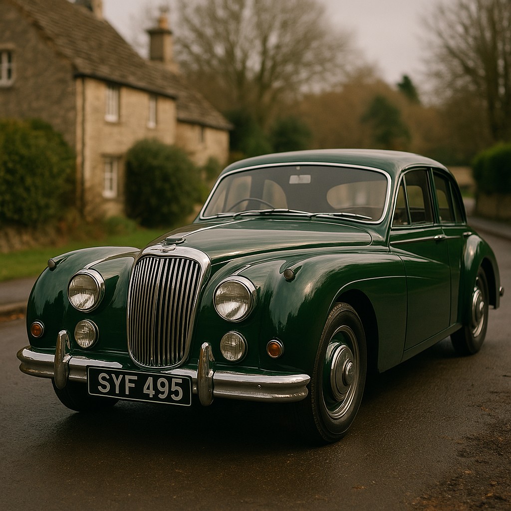 Klassieke Engelse auto volgens Chat GPT