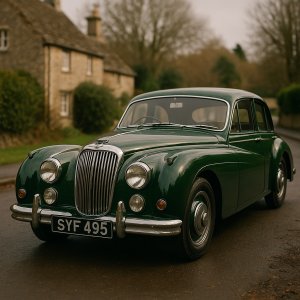 Klassieke Engelse auto volgens Chat GPT